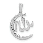 Load image into Gallery viewer, 14K White Gold Diamond Allah, Star and Crescent Pendant
