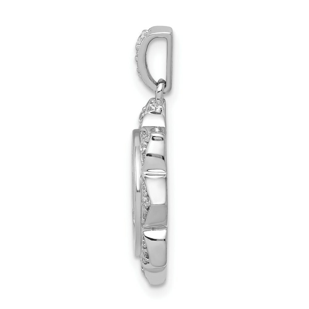 14K White Gold Diamond Buddha Pendant