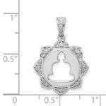 Load image into Gallery viewer, 14K White Gold Diamond Buddha Pendant
