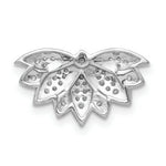 Load image into Gallery viewer, 14K White Gold 1/5-Carat Diamond Lotus Flower Chain Slide
