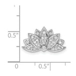 Load image into Gallery viewer, 14K White Gold 1/5-Carat Diamond Lotus Flower Chain Slide
