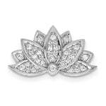 Load image into Gallery viewer, 14K White Gold 1/5-Carat Diamond Lotus Flower Chain Slide
