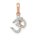 Load image into Gallery viewer, 14K Rose Gold Diamond Om Pendant
