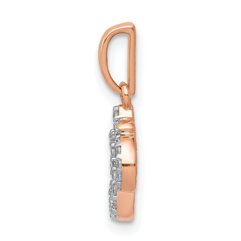 14K Rose Gold Diamond Om Pendant