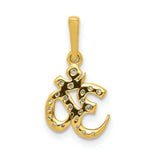 Load image into Gallery viewer, 14K Yellow Gold 1/6-Carat Diamond Om Pendant
