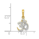 Load image into Gallery viewer, 14K Yellow Gold 1/6-Carat Diamond Om Pendant
