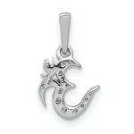 Load image into Gallery viewer, 14K White Gold 1/10-Carat Diamond Om Symbol Pendant

