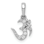 Load image into Gallery viewer, 14K White Gold 1/10-Carat Diamond Om Symbol Pendant
