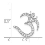 Load image into Gallery viewer, 14K White Gold 3/8-Carat Diamond Om Symbol Chain Slide
