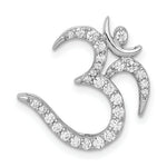 Load image into Gallery viewer, 14K White Gold 3/8-Carat Diamond Om Symbol Chain Slide
