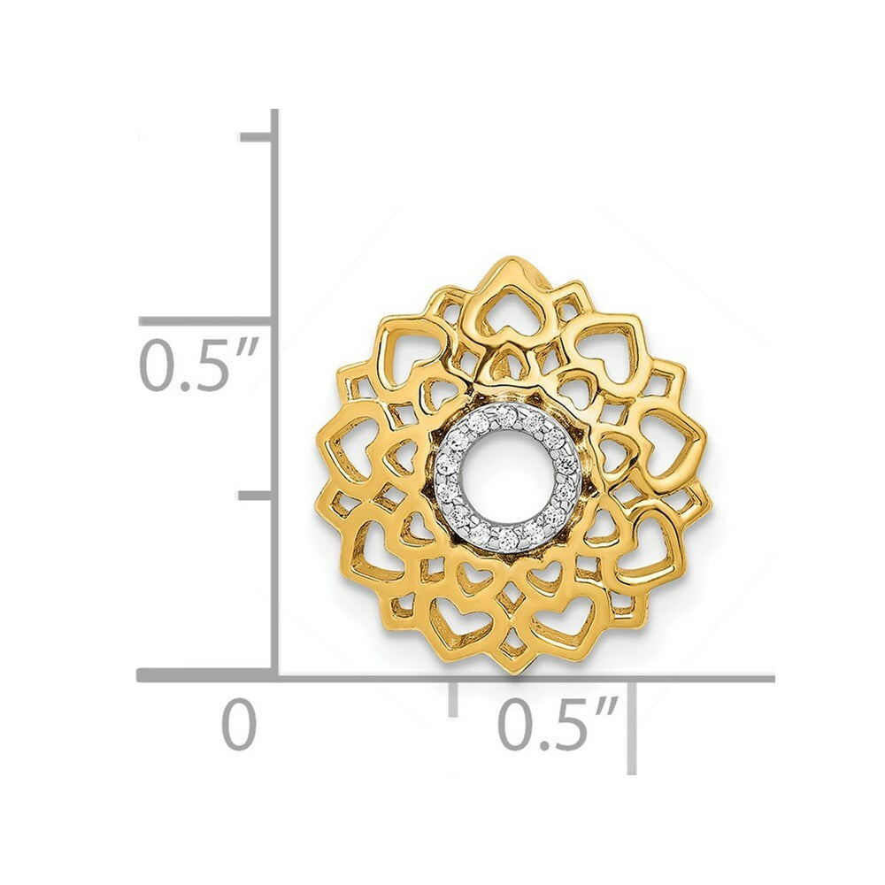 14K Yellow Gold .042-Carat Diamond Accent Pendant
