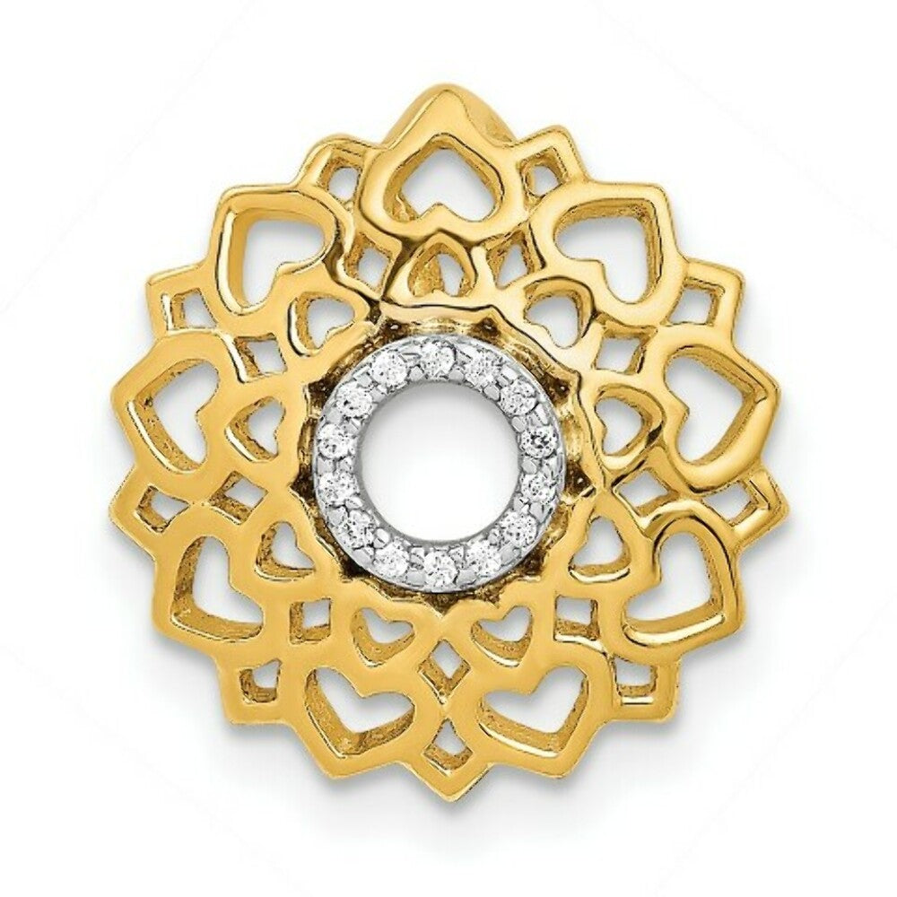 14K Yellow Gold .042-Carat Diamond Accent Pendant