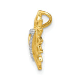 Load image into Gallery viewer, 14K Yellow Gold 1/10-Carat Diamond Vishuddha/Throat Chakra Chain Slide
