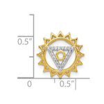 Load image into Gallery viewer, 14K Yellow Gold 1/10-Carat Diamond Vishuddha/Throat Chakra Chain Slide
