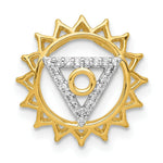 Load image into Gallery viewer, 14K Yellow Gold 1/10-Carat Diamond Vishuddha/Throat Chakra Chain Slide
