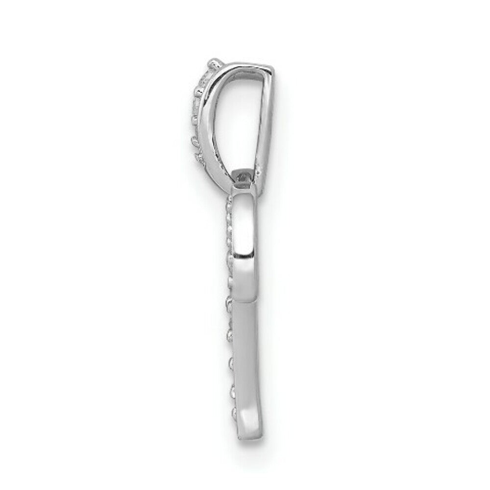 14K White Gold Diamond Aries Pendant