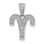 Load image into Gallery viewer, 14K White Gold Diamond Aries Pendant
