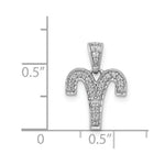 Load image into Gallery viewer, 14K White Gold Diamond Aries Pendant

