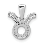 Load image into Gallery viewer, 14K White Gold Diamond Taurus Pendant
