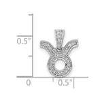 Load image into Gallery viewer, 14K White Gold Diamond Taurus Pendant
