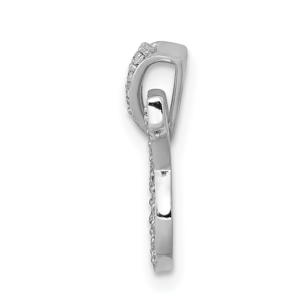 14K White Gold Diamond Taurus Pendant