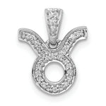 Load image into Gallery viewer, 14K White Gold Diamond Taurus Pendant
