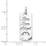 Load image into Gallery viewer, 14K White Gold Live Love Adopt Pet Dog Cat Paw Pendant
