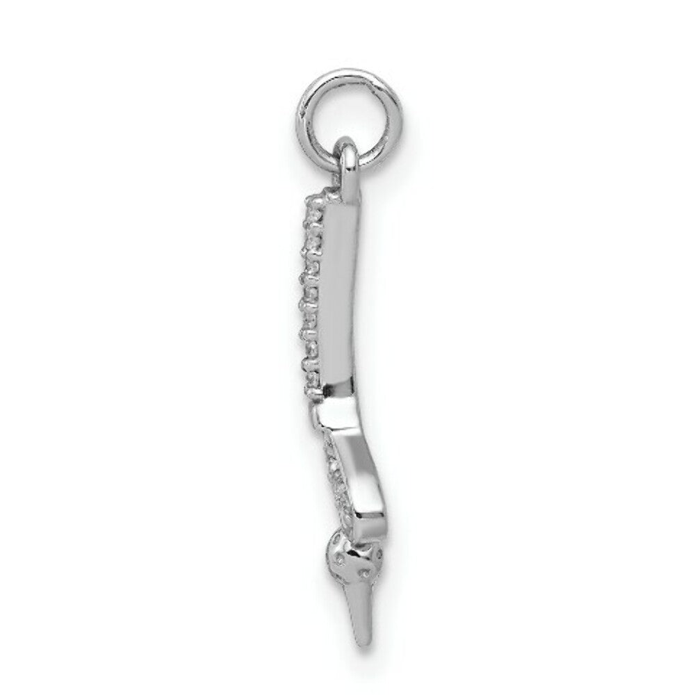 14K White Gold .038-Carat Diamond Accent Pendant