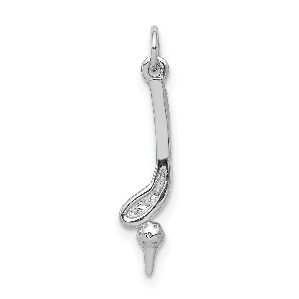 14K White Gold .038-Carat Diamond Accent Pendant