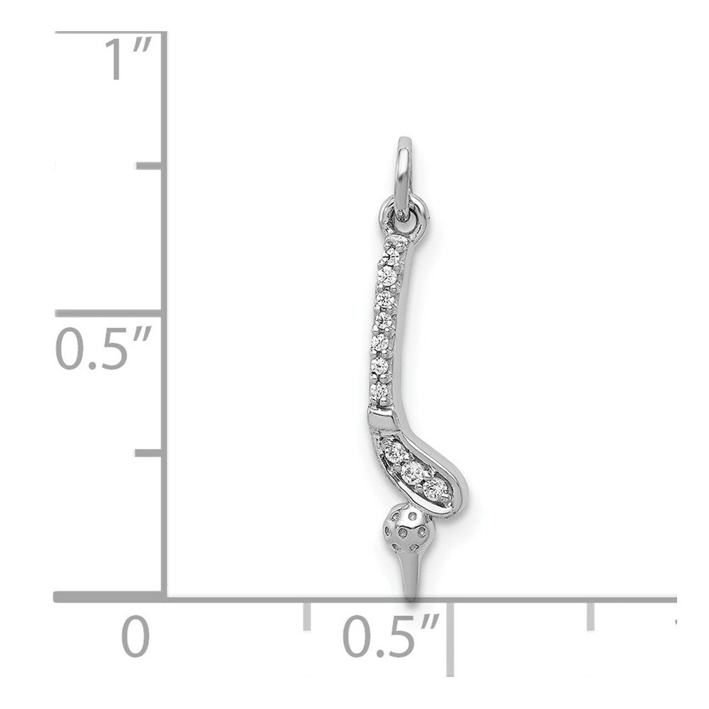 14K White Gold .038-Carat Diamond Accent Pendant