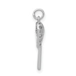 Load image into Gallery viewer, 14K White Gold .02-Carat Diamond Accent Lacrosse Pendant

