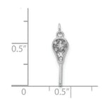 Load image into Gallery viewer, 14K White Gold .02-Carat Diamond Accent Lacrosse Pendant
