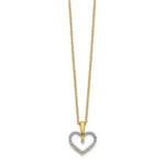 Load image into Gallery viewer, 14K Yellow Gold Diamond Heart Pendant
