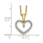 Load image into Gallery viewer, 14K Yellow Gold Diamond Heart Pendant
