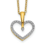 Load image into Gallery viewer, 14K Yellow Gold Diamond Heart Pendant

