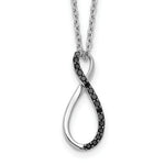 Load image into Gallery viewer, 14K White Gold Black Diamond Necklace 1/12-Carat
