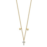 Load image into Gallery viewer, 14K Yellow Gold Diamond Cross Necklace 1/20-Carat

