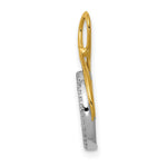 Load image into Gallery viewer, 14K White Gold 1/10-Carat Diamond Fancy Circle Chain Slide
