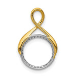 Load image into Gallery viewer, 14K White Gold 1/10-Carat Diamond Fancy Circle Chain Slide
