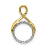 Load image into Gallery viewer, 14K Two-tone Gold Diamond Chain Slide 1/10-Carat
