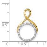 Load image into Gallery viewer, 14K Two-tone Gold Diamond Chain Slide 1/10-Carat
