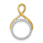 Load image into Gallery viewer, 14K Two-tone Gold Diamond Chain Slide 1/10-Carat
