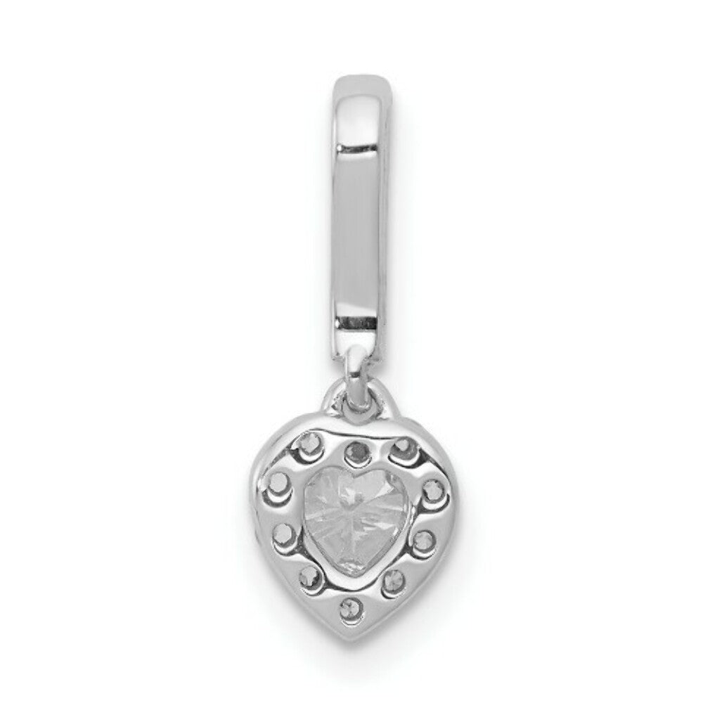 14K White Gold 1/4-Carat Diamond Slide Pendant