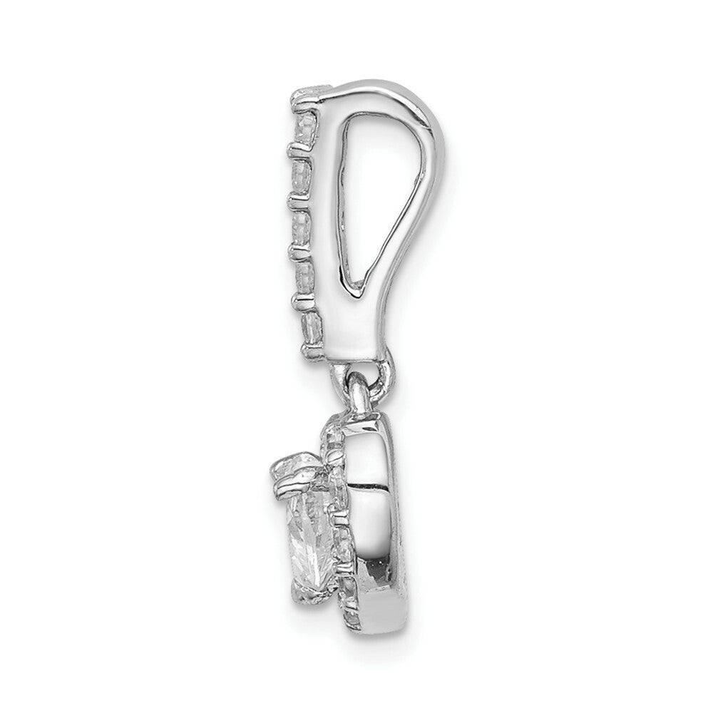 14K White Gold 1/4-Carat Diamond Slide Pendant