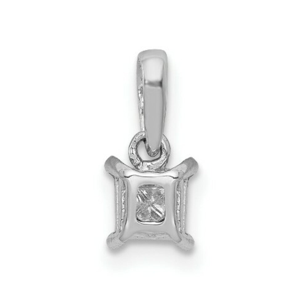 14K White Gold Diamond Pendant 1/10-Carat