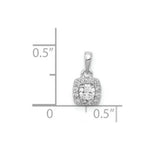 Load image into Gallery viewer, 14K White Gold 1/3-Carat Diamond Square Cluster Pendant
