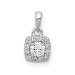 Load image into Gallery viewer, 14K White Gold 1/3-Carat Diamond Square Cluster Pendant
