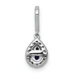 Load image into Gallery viewer, 14K White Gold 1/4-Carat Blue/White Diamond Teardrop Pendant
