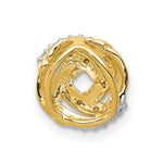 Load image into Gallery viewer, 14K Two-tone Gold .013-Carat Diamond Accents Round Slide Pendant
