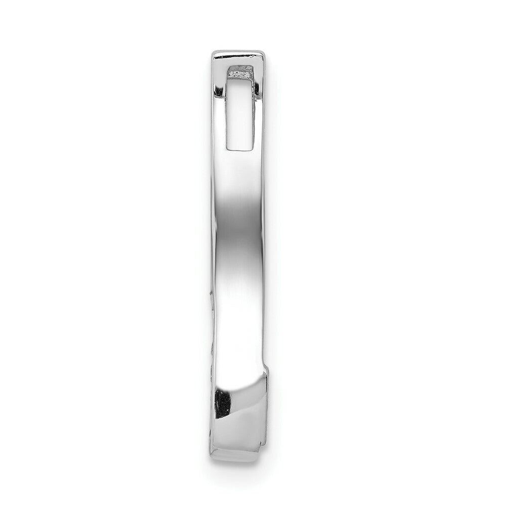 14K White Gold Diamond Chain Slide Pendant 1/20-Carat